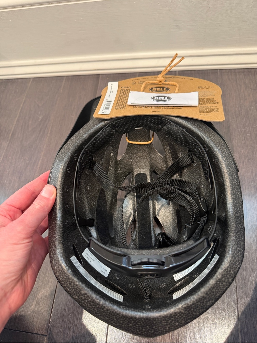 NWT Bell Cycling Helmet in Black and Gray Kids Size 54 - 61 - 21.25” - 24” - Picture 5 of 8